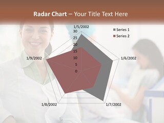 A Woman In A White Shirt Is Standing In A Hospital PowerPoint Template