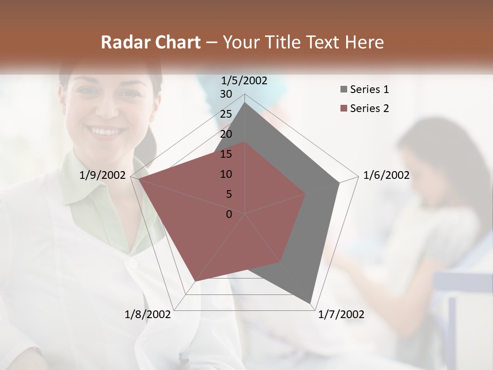 A Woman In A White Shirt Is Standing In A Hospital PowerPoint Template