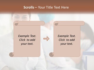 A Woman In A White Shirt Is Standing In A Hospital PowerPoint Template