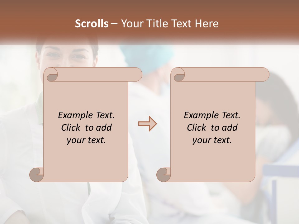 A Woman In A White Shirt Is Standing In A Hospital PowerPoint Template