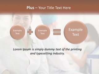 A Woman In A White Shirt Is Standing In A Hospital PowerPoint Template