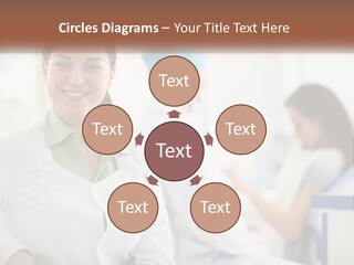 A Woman In A White Shirt Is Standing In A Hospital PowerPoint Template