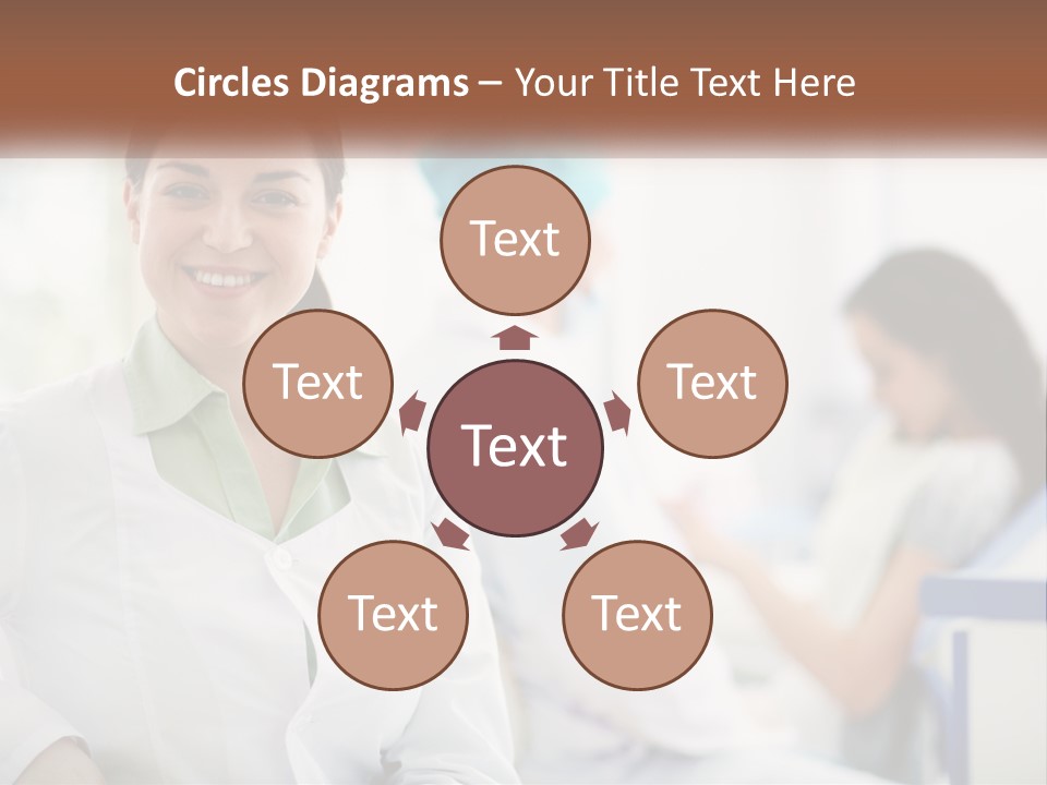 A Woman In A White Shirt Is Standing In A Hospital PowerPoint Template