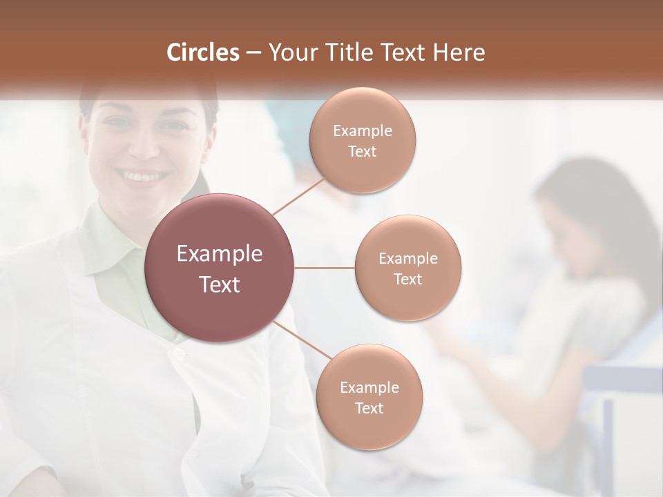 A Woman In A White Shirt Is Standing In A Hospital PowerPoint Template