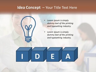 A Woman In A White Shirt Is Standing In A Hospital PowerPoint Template