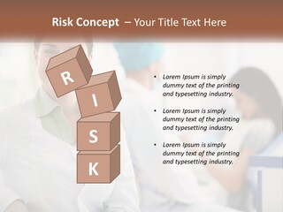 A Woman In A White Shirt Is Standing In A Hospital PowerPoint Template