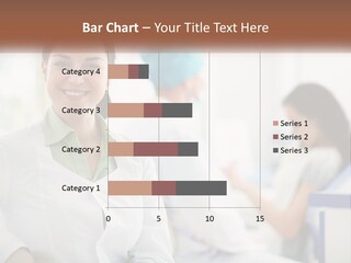 A Woman In A White Shirt Is Standing In A Hospital PowerPoint Template