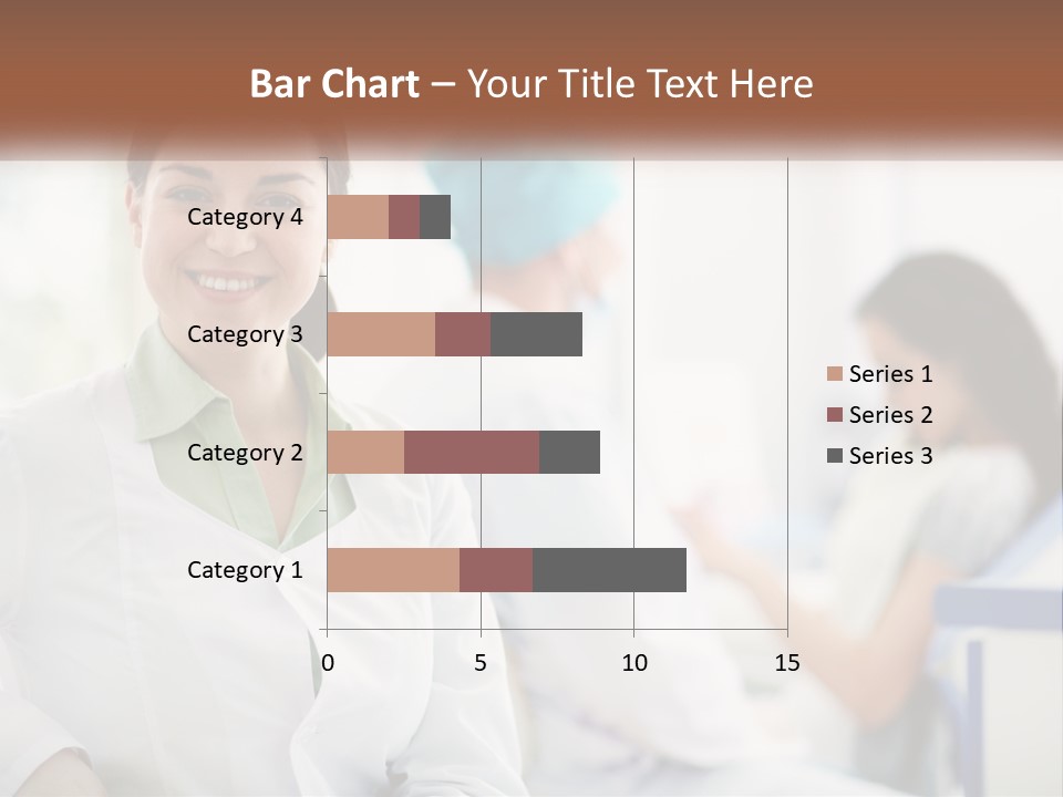 A Woman In A White Shirt Is Standing In A Hospital PowerPoint Template