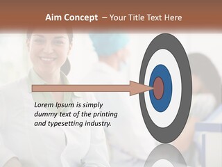 A Woman In A White Shirt Is Standing In A Hospital PowerPoint Template