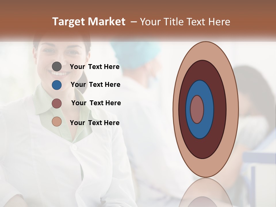 A Woman In A White Shirt Is Standing In A Hospital PowerPoint Template