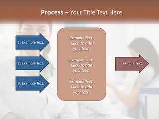 A Woman In A White Shirt Is Standing In A Hospital PowerPoint Template
