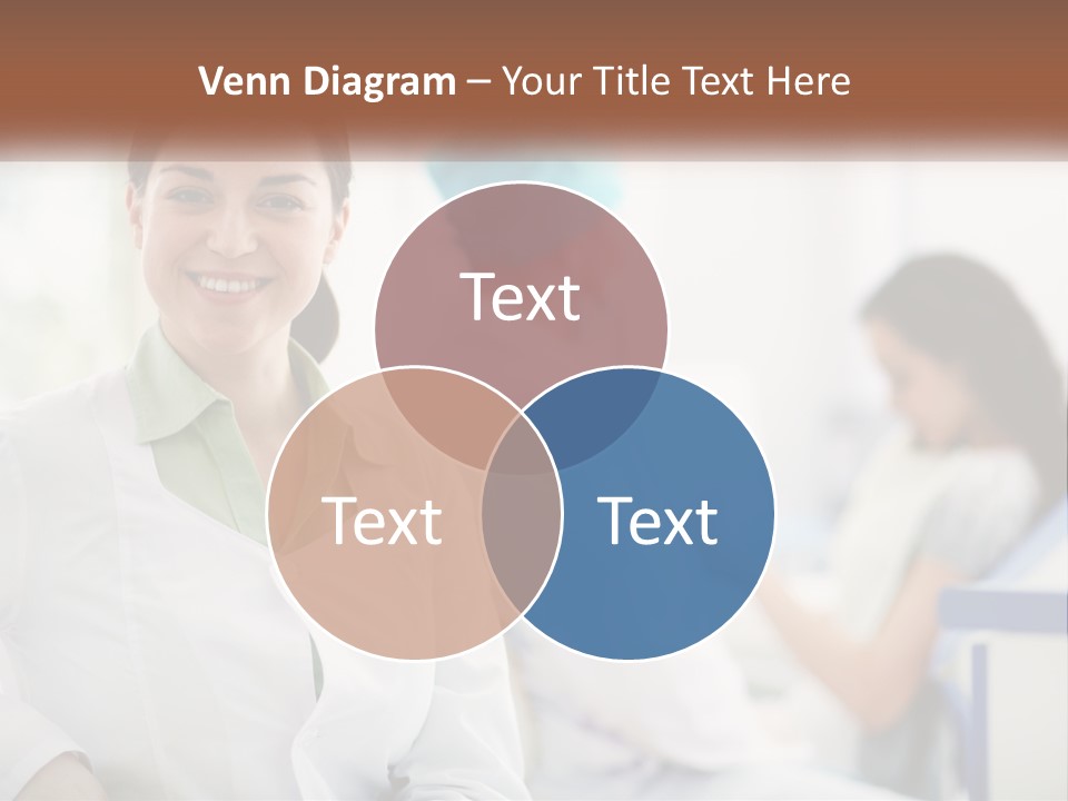 A Woman In A White Shirt Is Standing In A Hospital PowerPoint Template