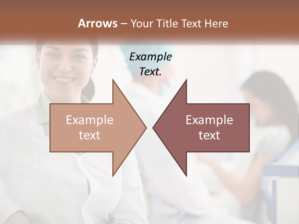 A Woman In A White Shirt Is Standing In A Hospital PowerPoint Template