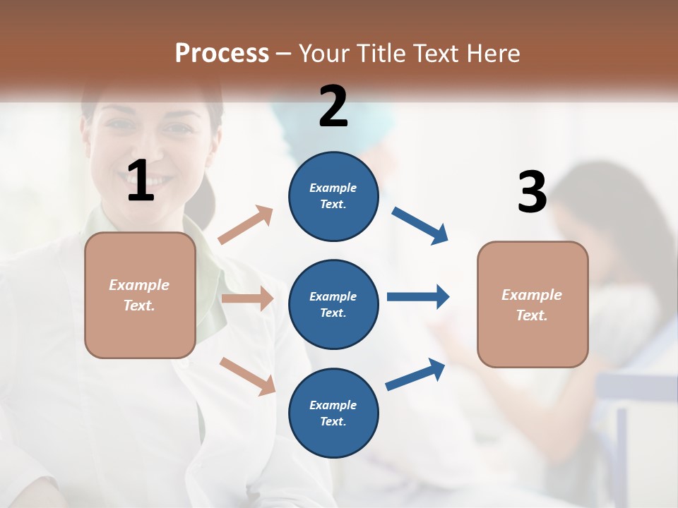 A Woman In A White Shirt Is Standing In A Hospital PowerPoint Template