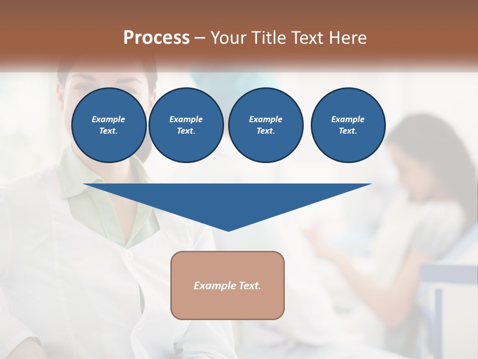 A Woman In A White Shirt Is Standing In A Hospital PowerPoint Template