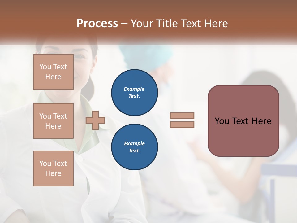 A Woman In A White Shirt Is Standing In A Hospital PowerPoint Template