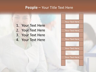 A Woman In A White Shirt Is Standing In A Hospital PowerPoint Template