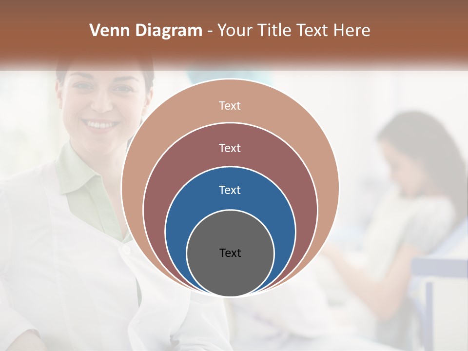 A Woman In A White Shirt Is Standing In A Hospital PowerPoint Template