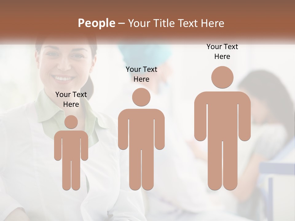 A Woman In A White Shirt Is Standing In A Hospital PowerPoint Template