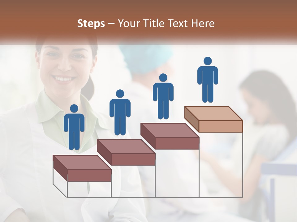 A Woman In A White Shirt Is Standing In A Hospital PowerPoint Template