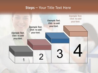 A Woman In A White Shirt Is Standing In A Hospital PowerPoint Template