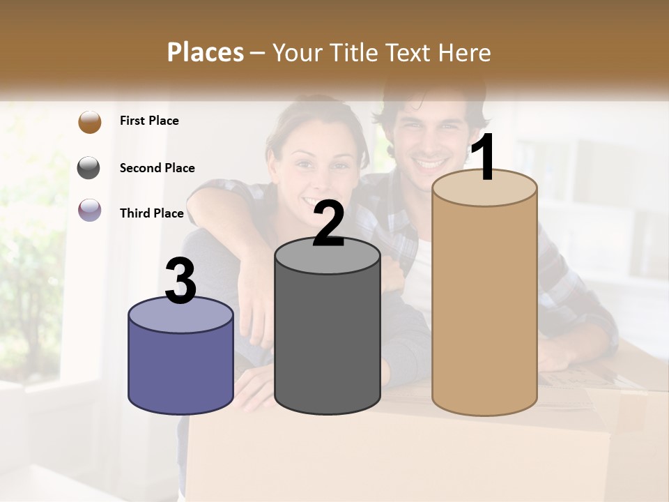 A Man And A Woman Are Sitting On A Cardboard Box PowerPoint Template