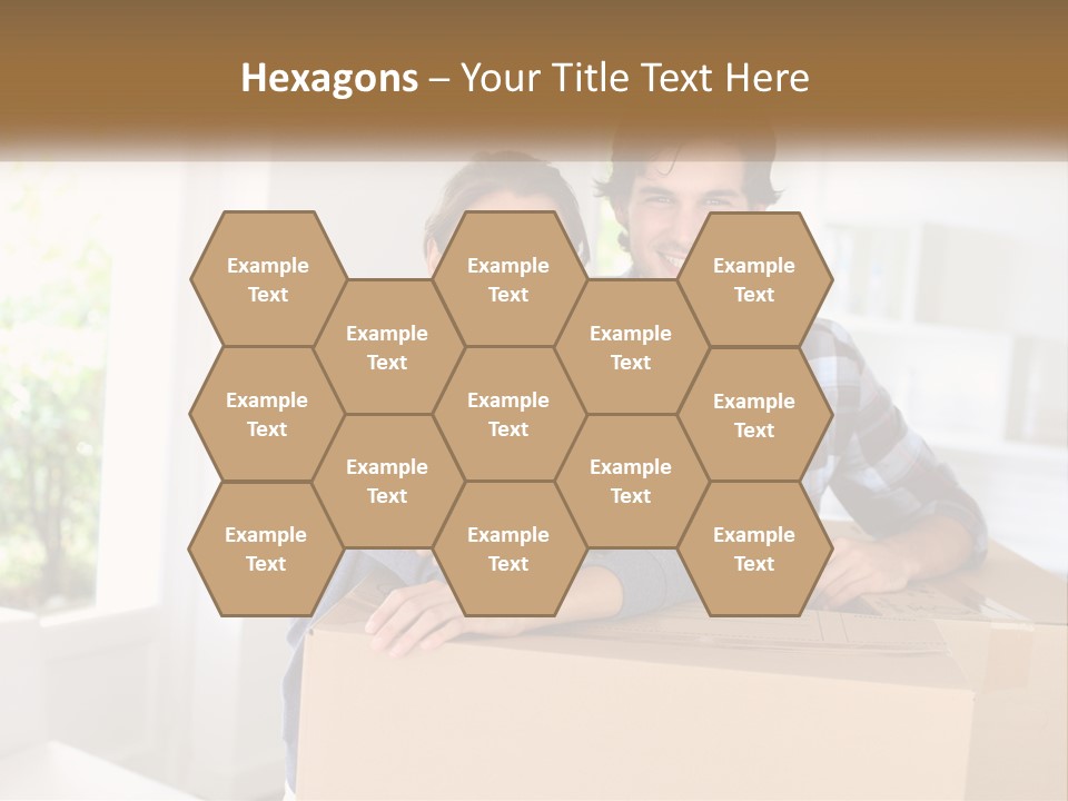 A Man And A Woman Are Sitting On A Cardboard Box PowerPoint Template