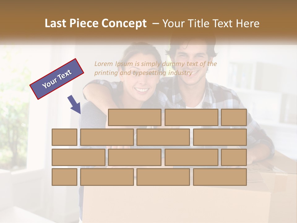 A Man And A Woman Are Sitting On A Cardboard Box PowerPoint Template