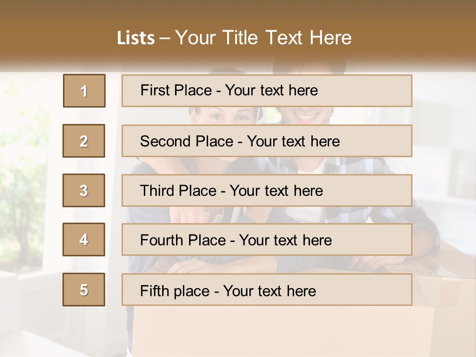 A Man And A Woman Are Sitting On A Cardboard Box PowerPoint Template