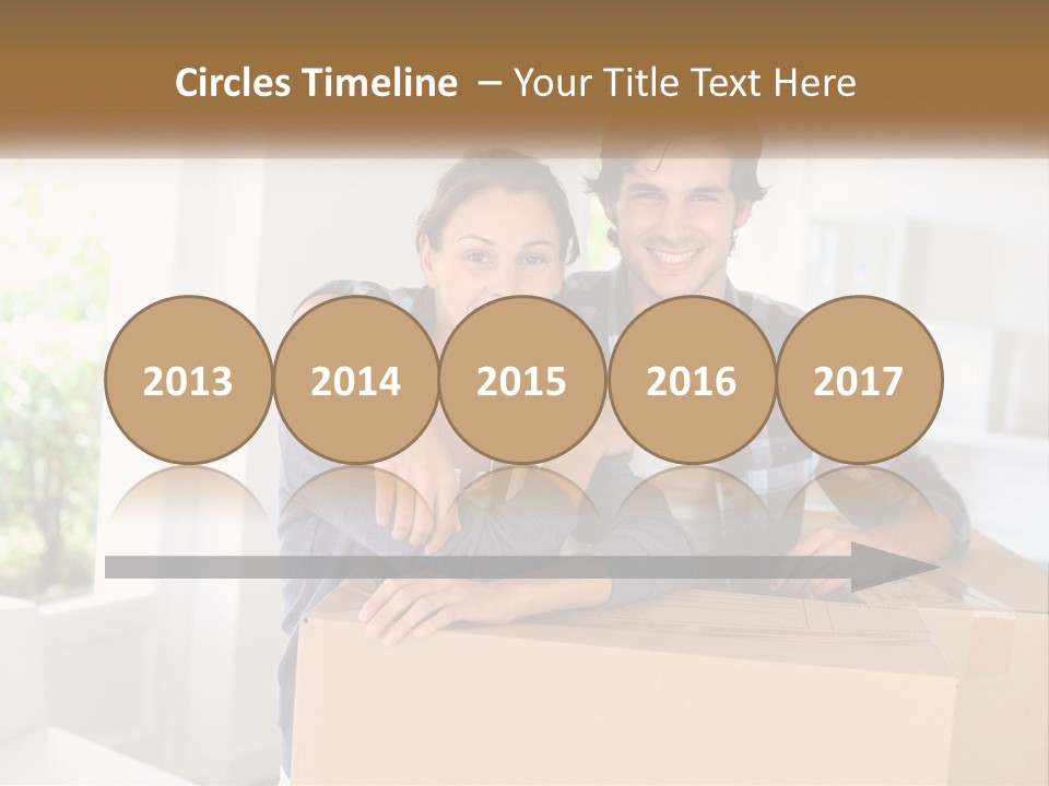 A Man And A Woman Are Sitting On A Cardboard Box PowerPoint Template