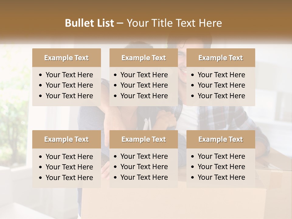A Man And A Woman Are Sitting On A Cardboard Box PowerPoint Template