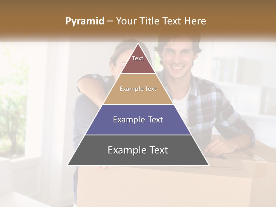 A Man And A Woman Are Sitting On A Cardboard Box PowerPoint Template