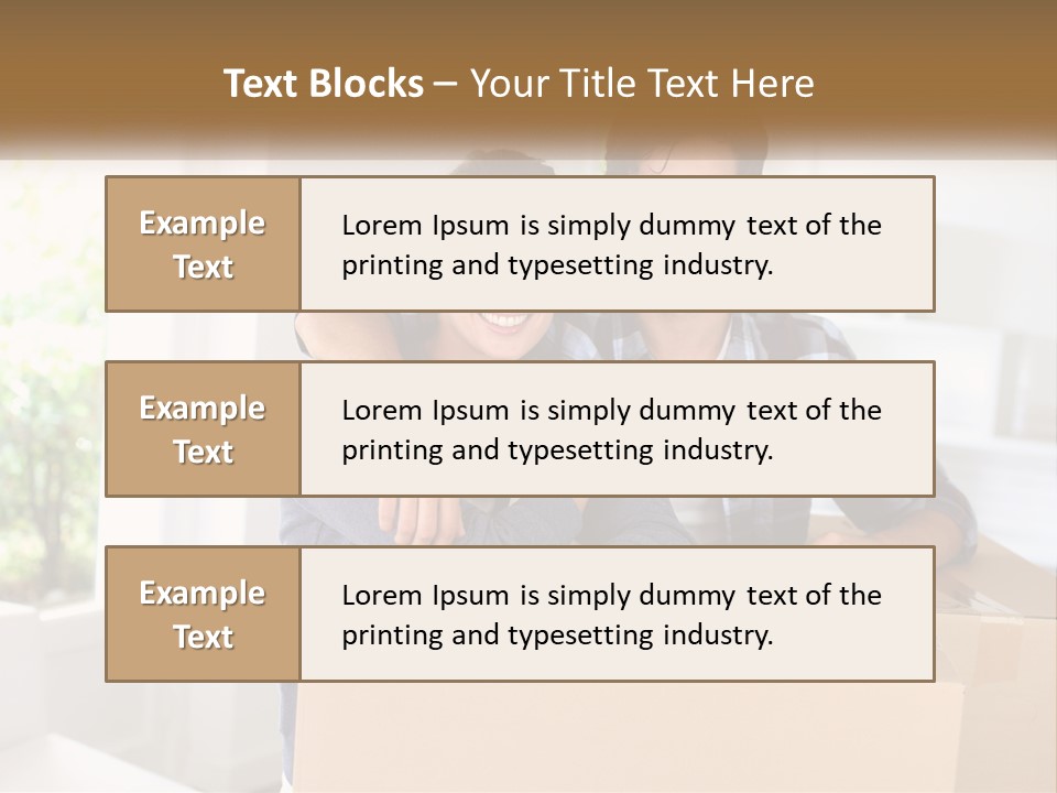 A Man And A Woman Are Sitting On A Cardboard Box PowerPoint Template