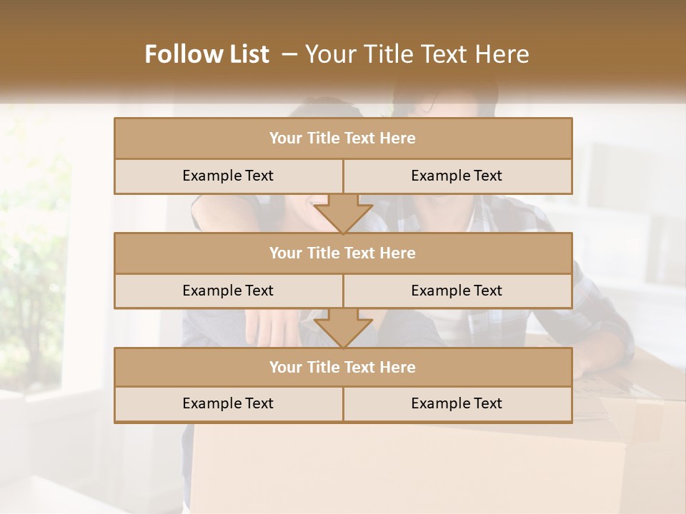 A Man And A Woman Are Sitting On A Cardboard Box PowerPoint Template