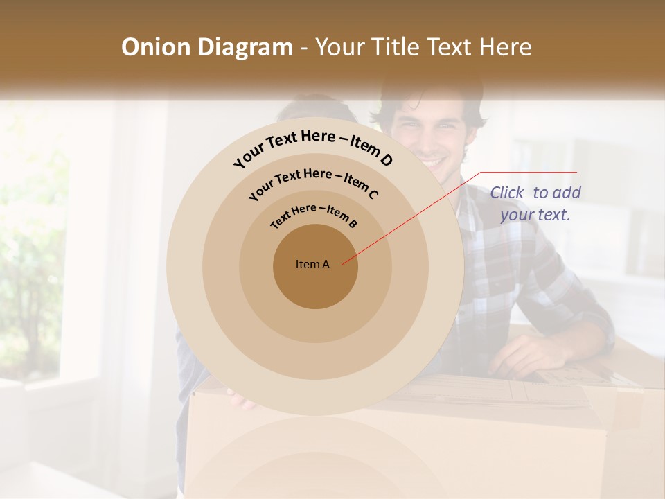 A Man And A Woman Are Sitting On A Cardboard Box PowerPoint Template