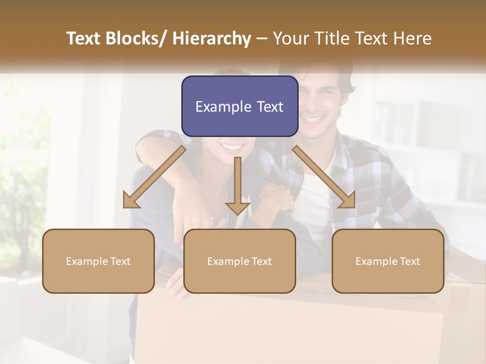 A Man And A Woman Are Sitting On A Cardboard Box PowerPoint Template