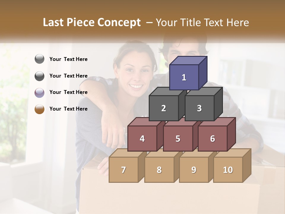 A Man And A Woman Are Sitting On A Cardboard Box PowerPoint Template