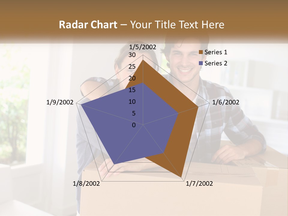 A Man And A Woman Are Sitting On A Cardboard Box PowerPoint Template