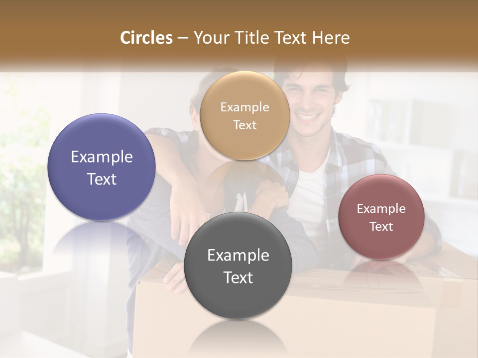 A Man And A Woman Are Sitting On A Cardboard Box PowerPoint Template