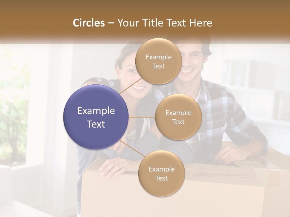 A Man And A Woman Are Sitting On A Cardboard Box PowerPoint Template