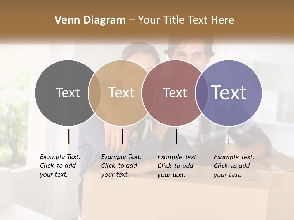 A Man And A Woman Are Sitting On A Cardboard Box PowerPoint Template