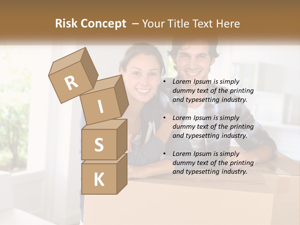 A Man And A Woman Are Sitting On A Cardboard Box PowerPoint Template