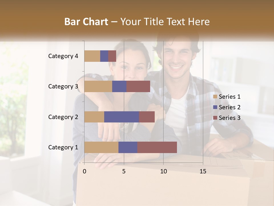 A Man And A Woman Are Sitting On A Cardboard Box PowerPoint Template