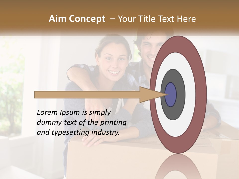 A Man And A Woman Are Sitting On A Cardboard Box PowerPoint Template