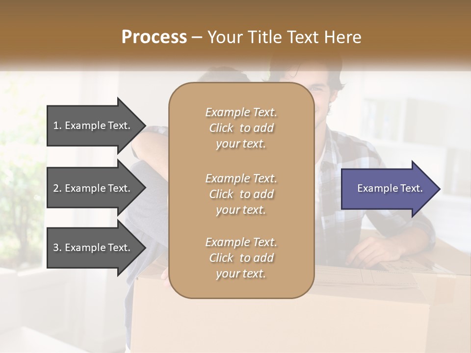A Man And A Woman Are Sitting On A Cardboard Box PowerPoint Template