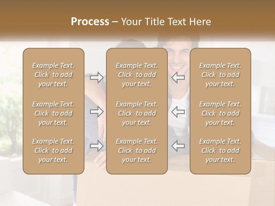A Man And A Woman Are Sitting On A Cardboard Box PowerPoint Template