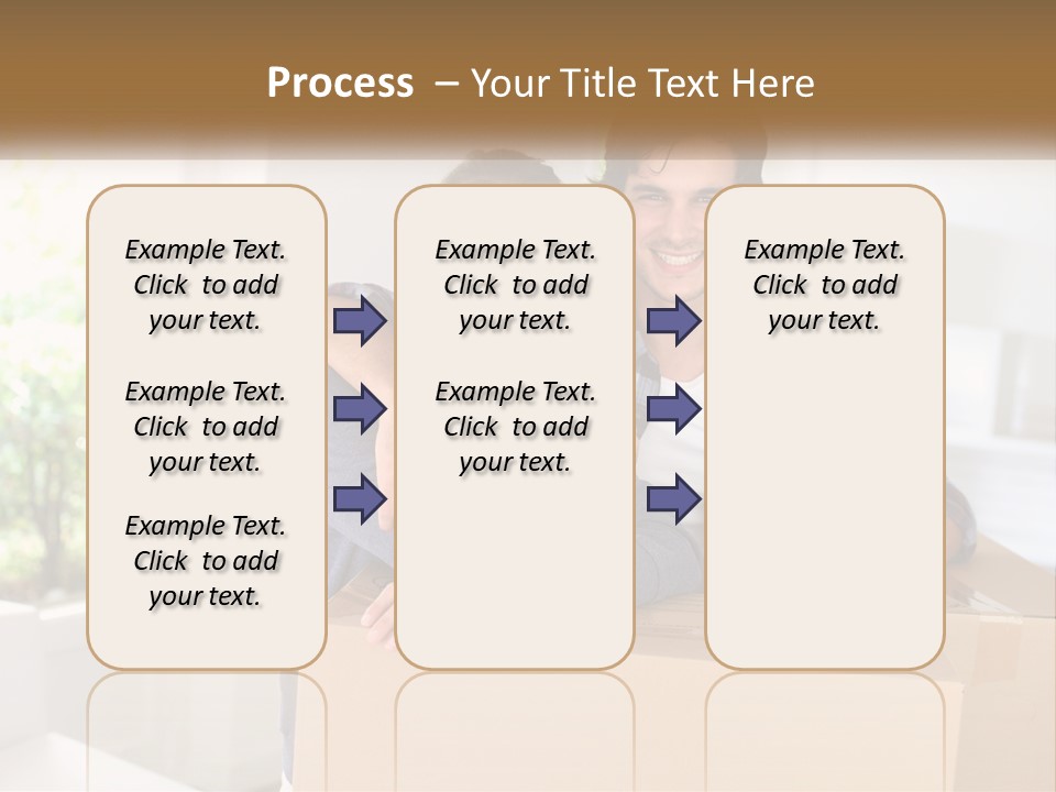 A Man And A Woman Are Sitting On A Cardboard Box PowerPoint Template