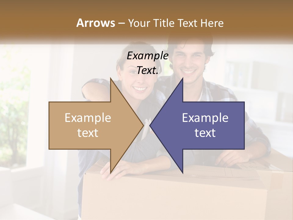 A Man And A Woman Are Sitting On A Cardboard Box PowerPoint Template