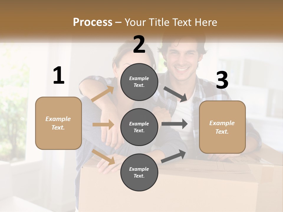A Man And A Woman Are Sitting On A Cardboard Box PowerPoint Template