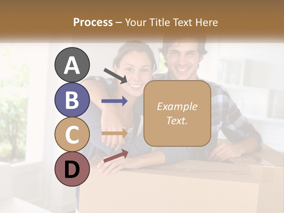 A Man And A Woman Are Sitting On A Cardboard Box PowerPoint Template